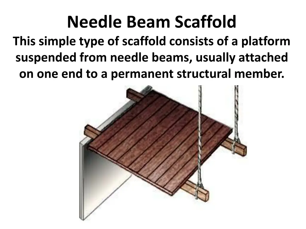 needle beam scaffold this simple type of scaffold