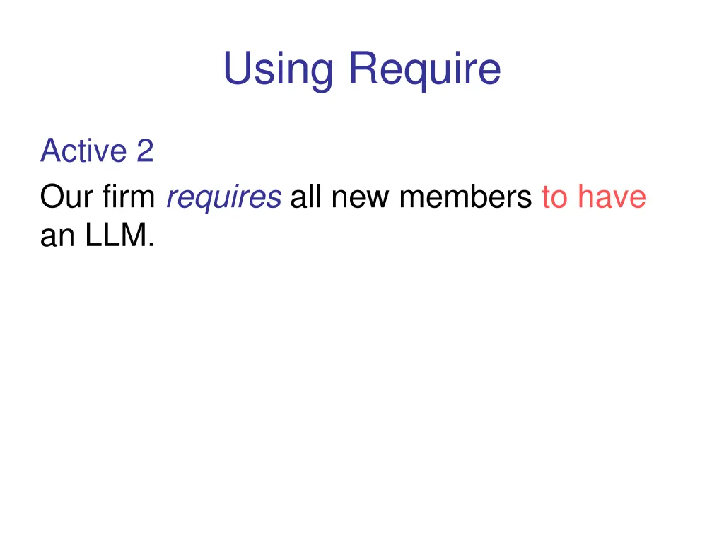 using require 4