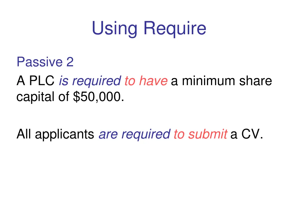 using require 9