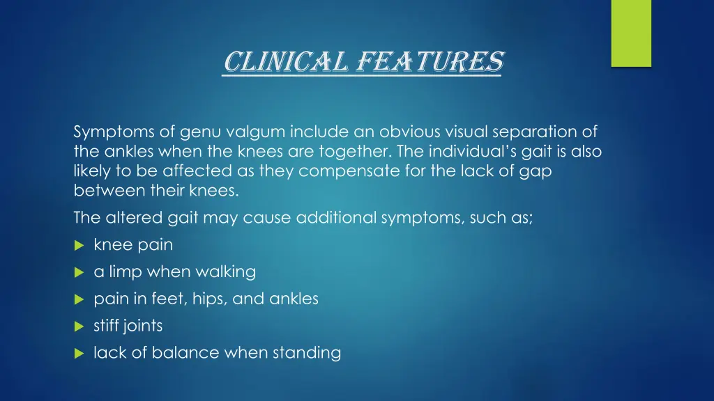 clinical features