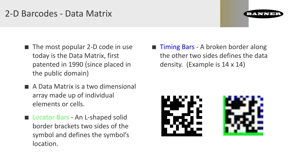 2 d barcodes data matrix