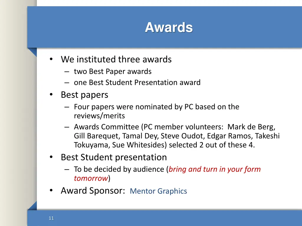awards