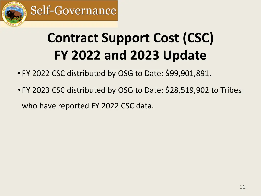 contract support cost csc fy 2022 and 2023 update