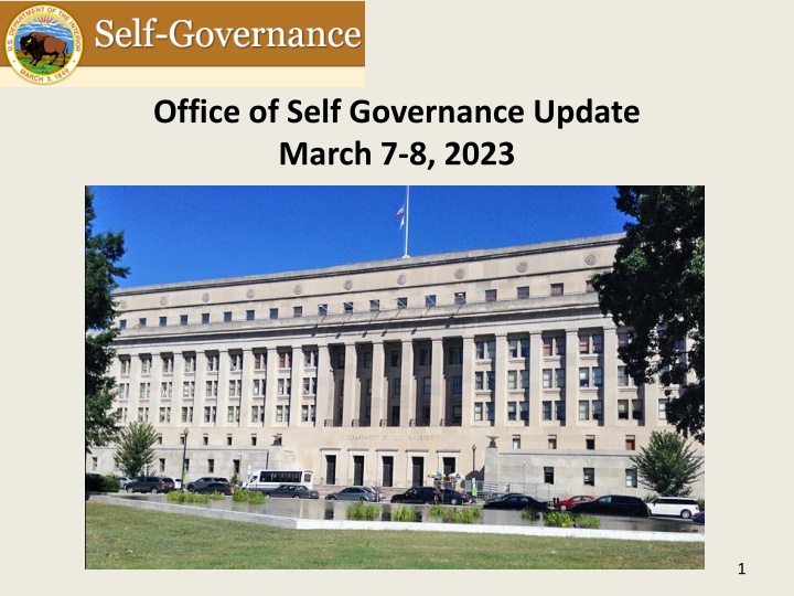 office of self governance update march 7 8 2023