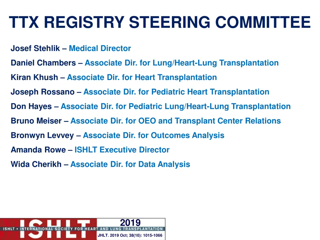 ttx registry steering committee