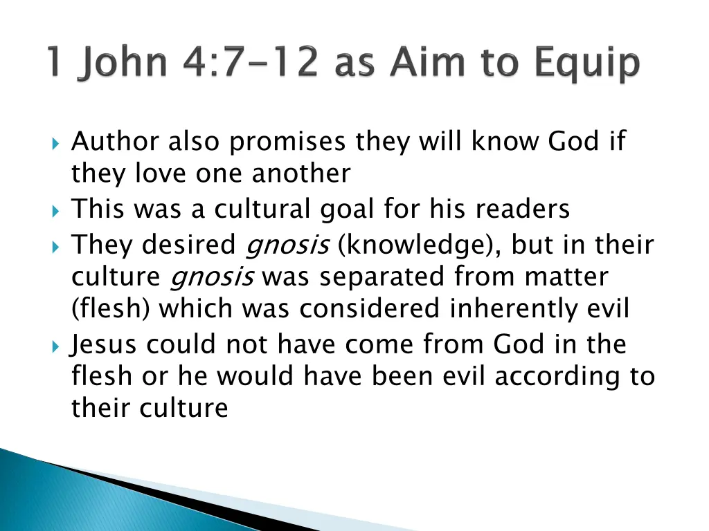 author also promises they will know god if they