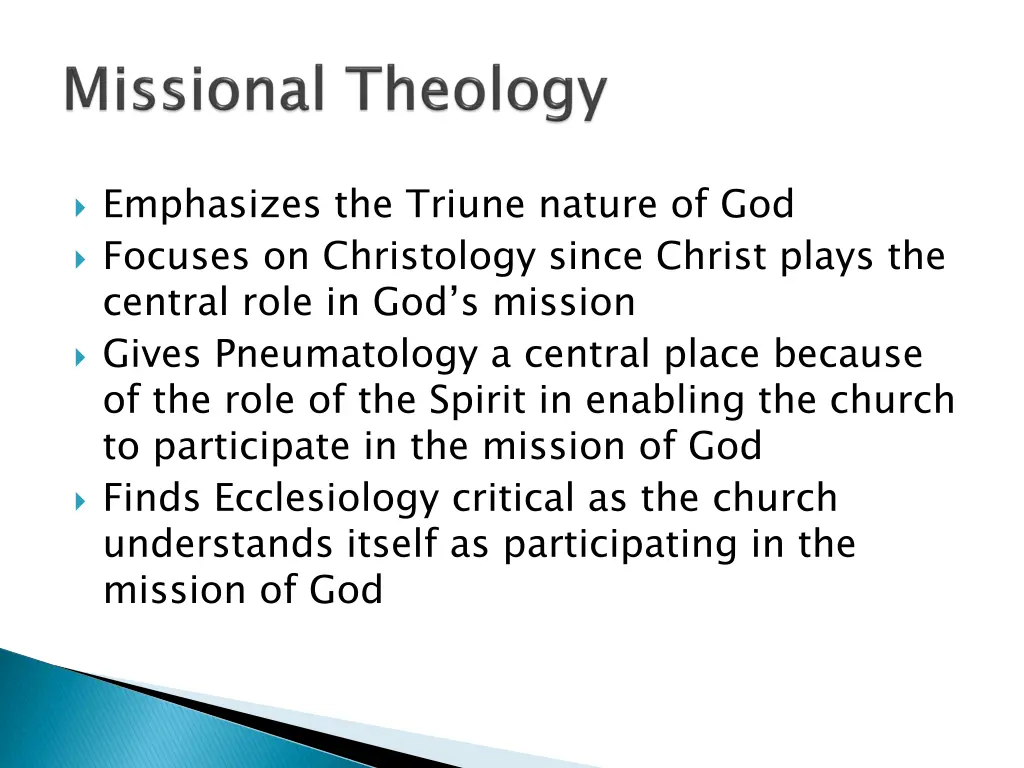 emphasizes the triune nature of god focuses