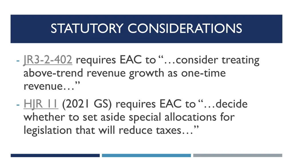 statutory considerations