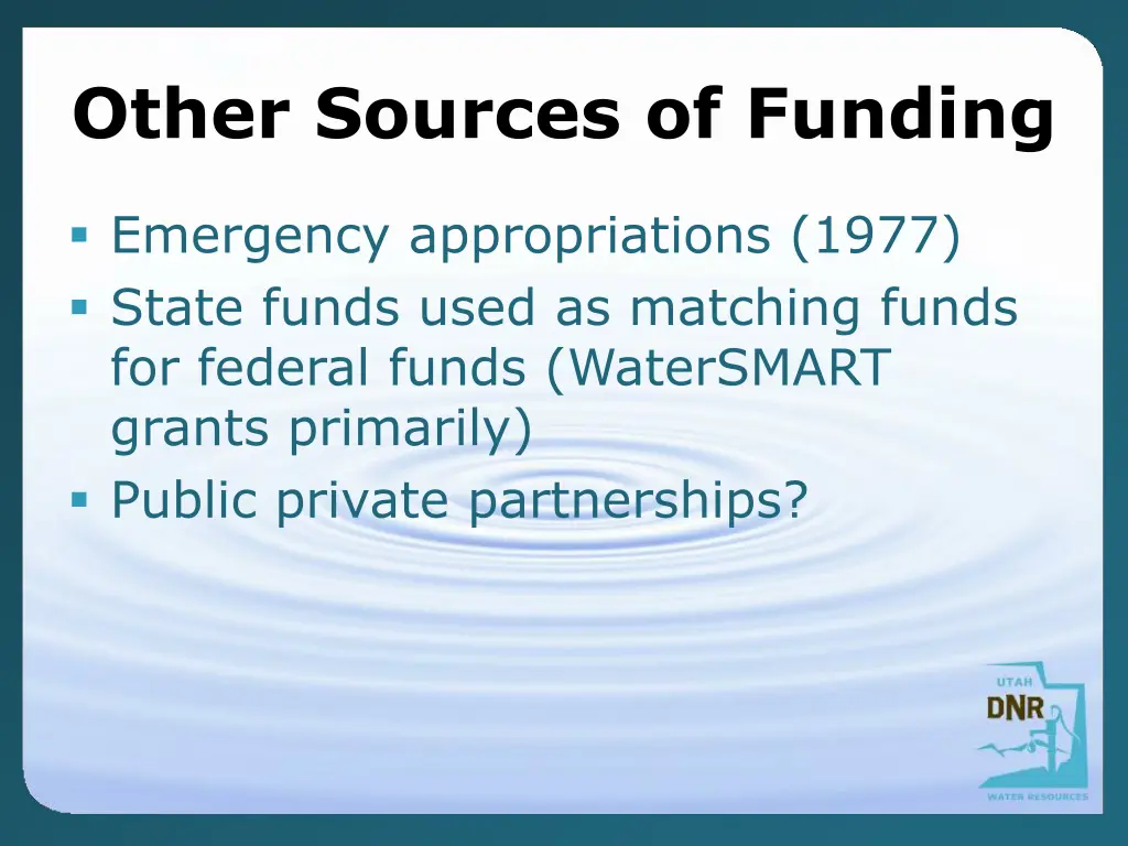 other sources of funding