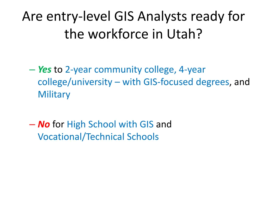 are entry level gis analysts ready