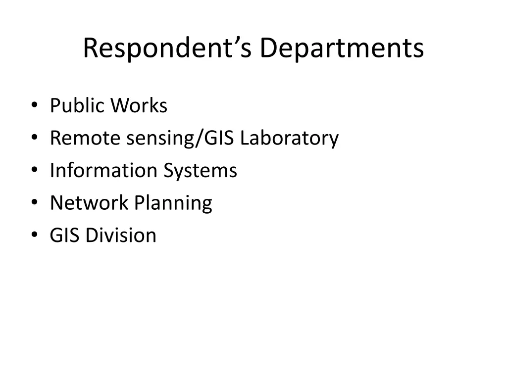 respondent s departments