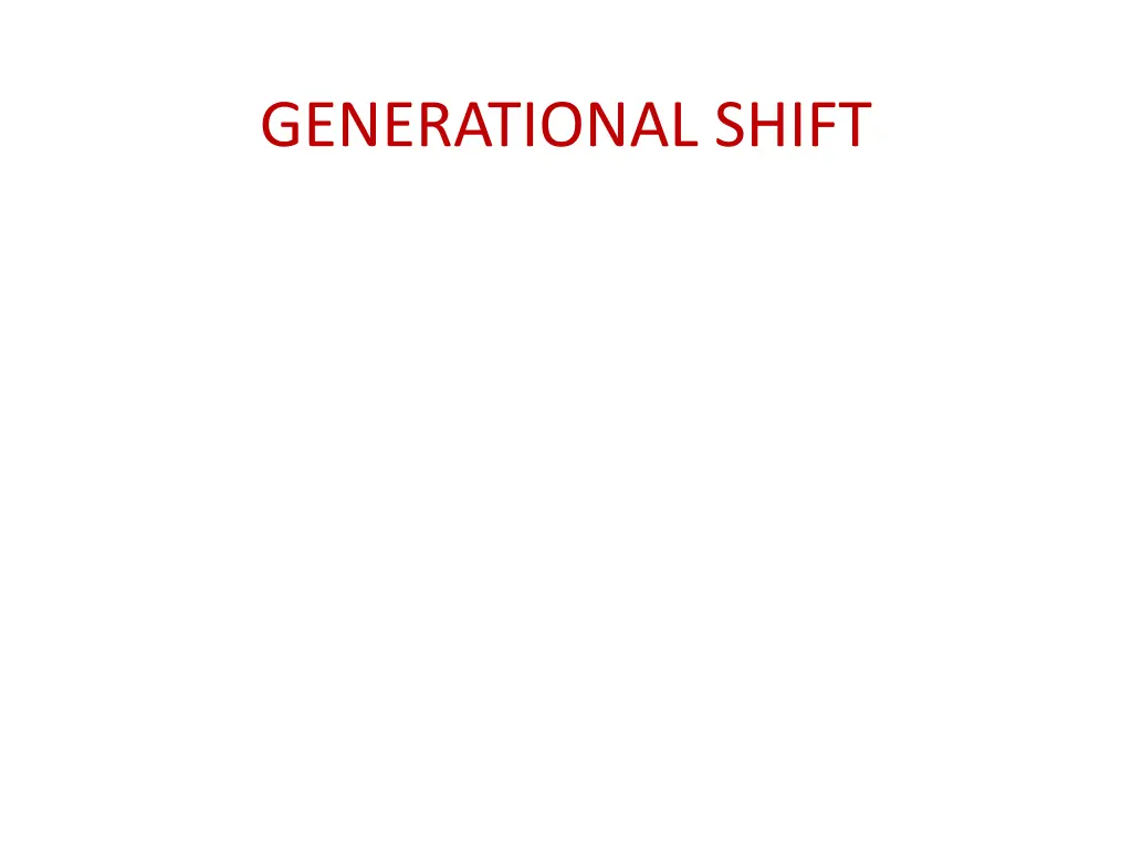 generational shift