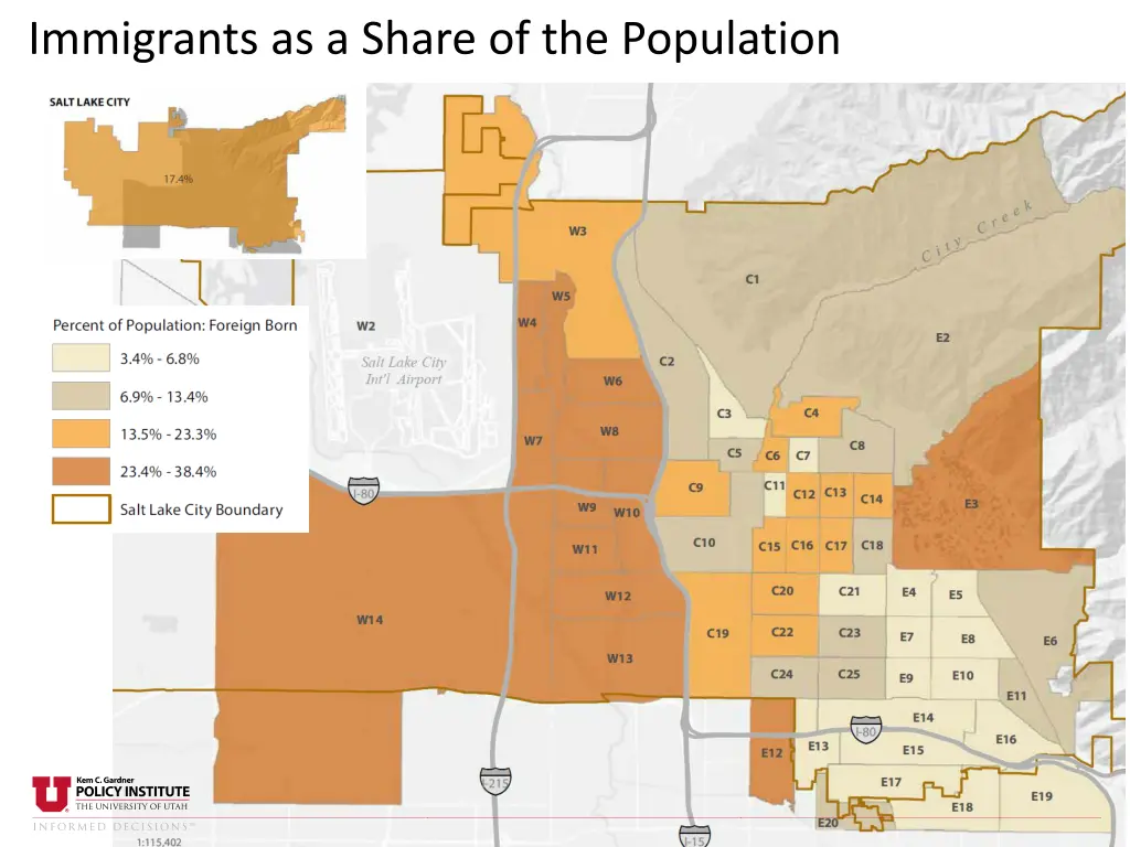 immigrants as a share of the population 1