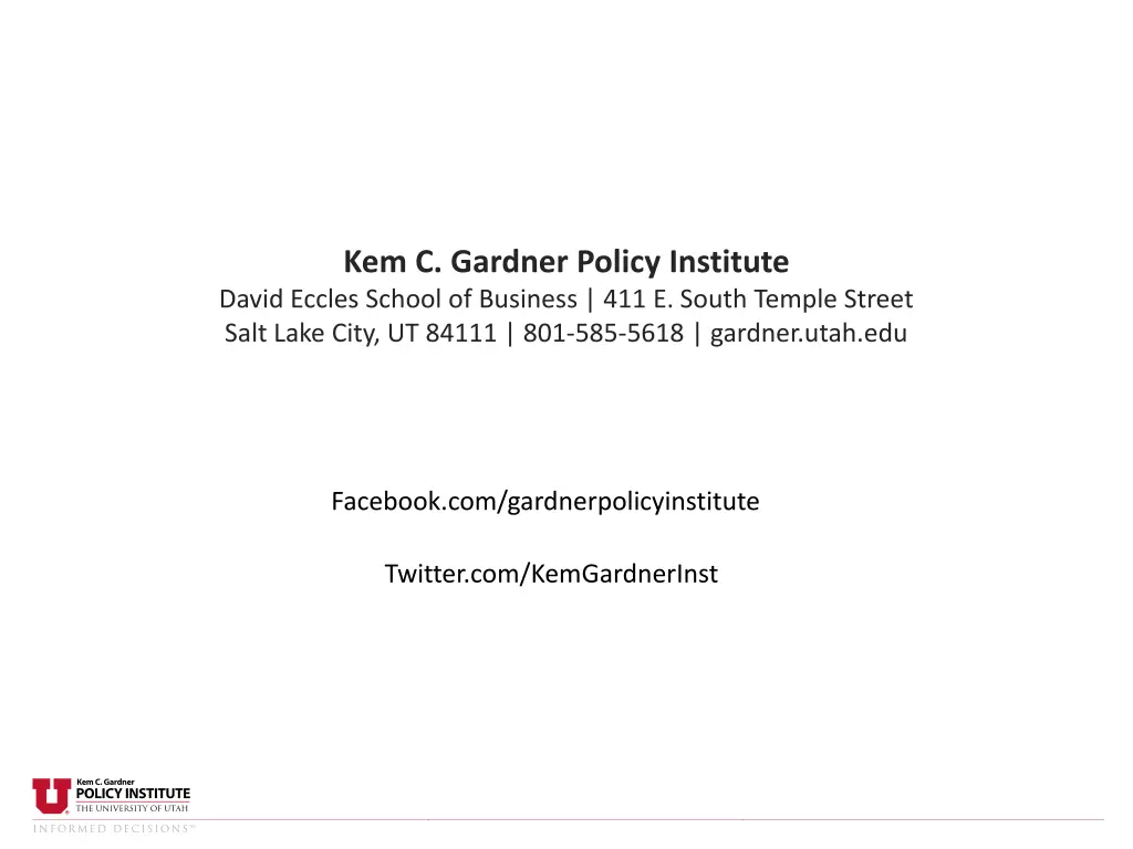 kem c gardner policy institute david eccles