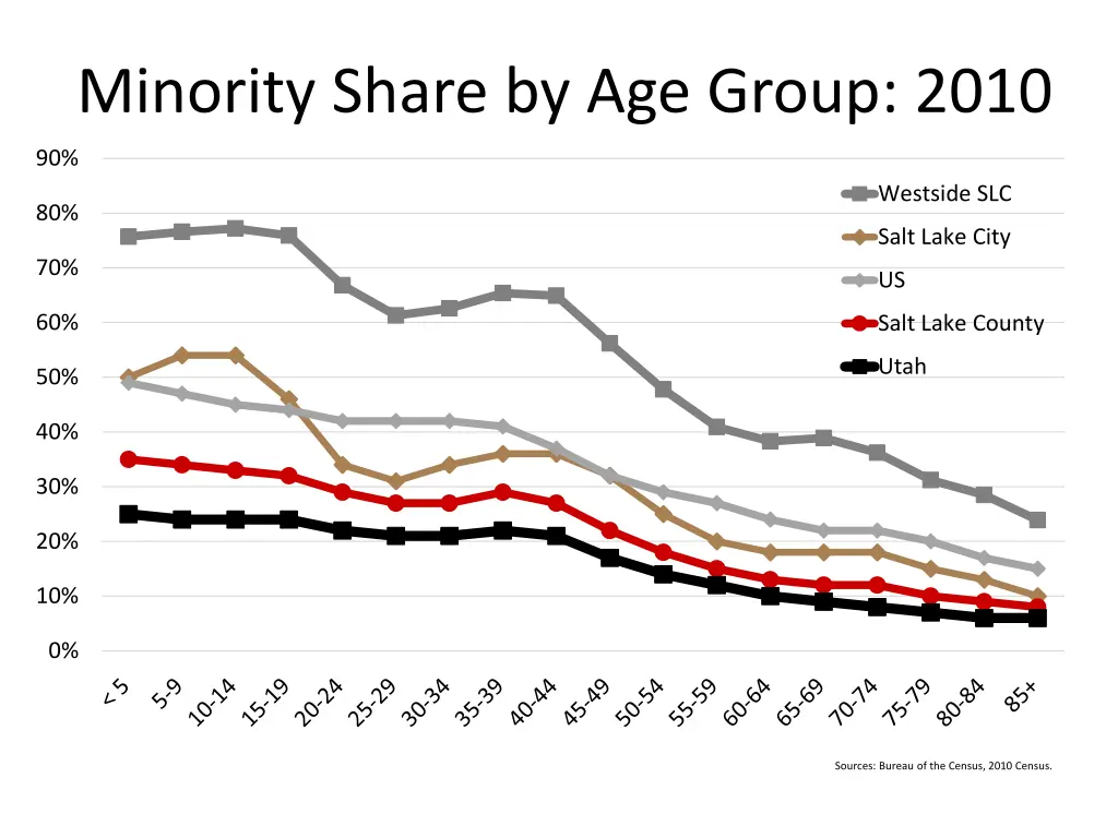 minority share by age group 2010