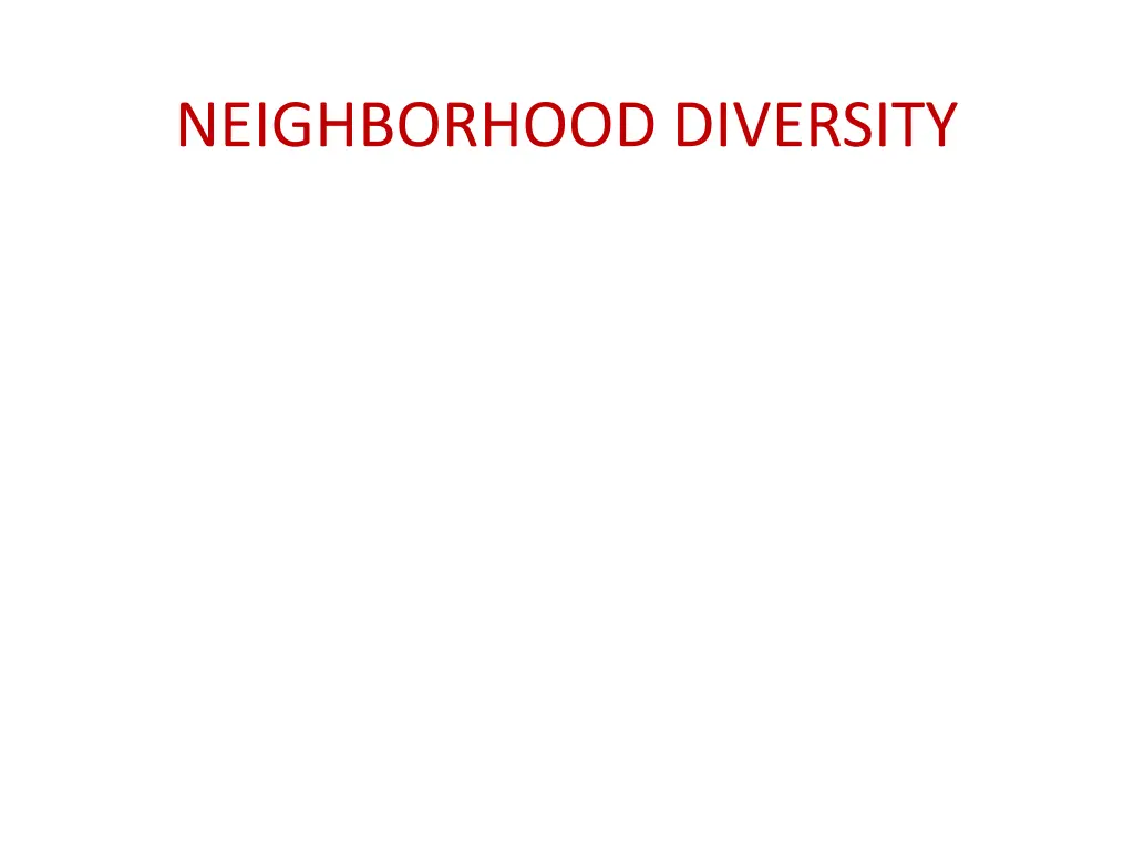 neighborhood diversity