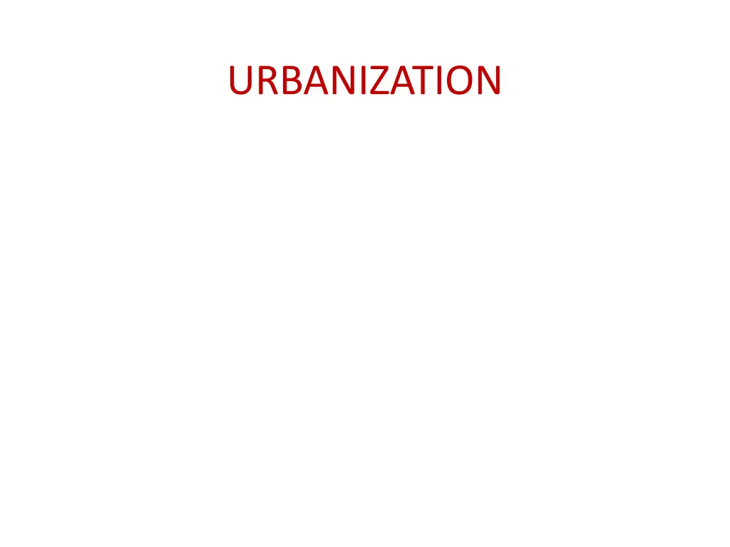 urbanization