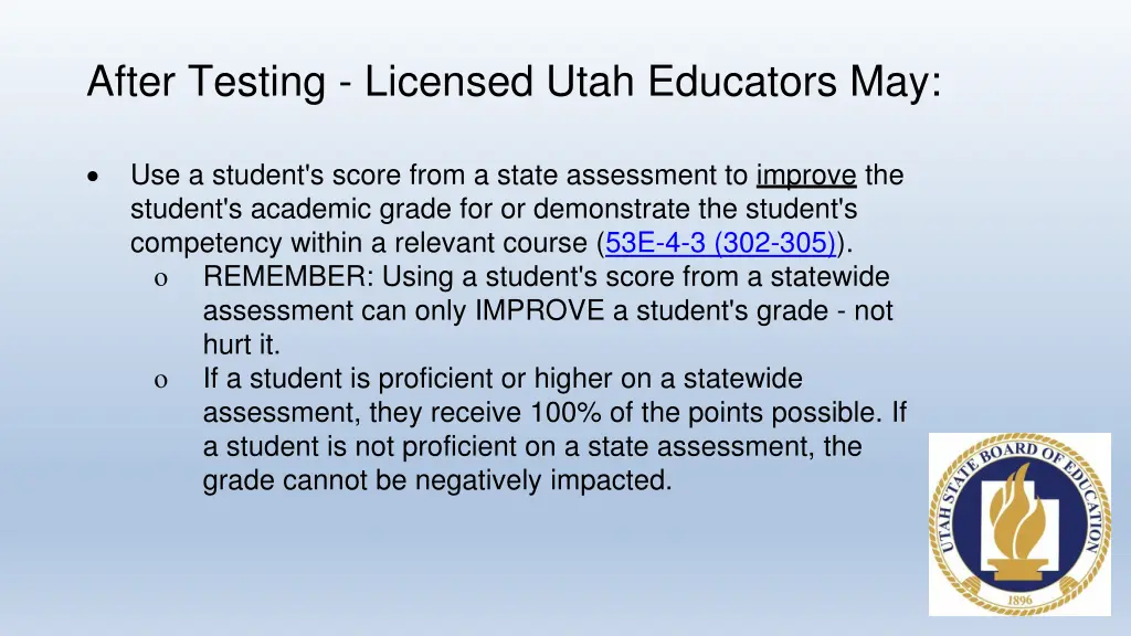 after testing licensed utah educators may