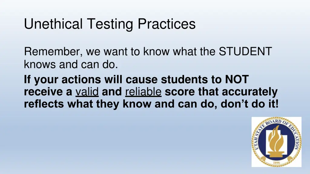 unethical testing practices 1