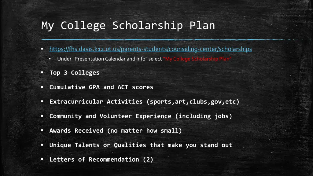 my college scholarship plan