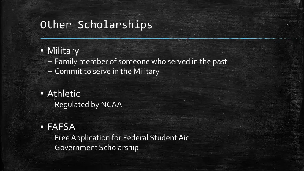 other scholarships