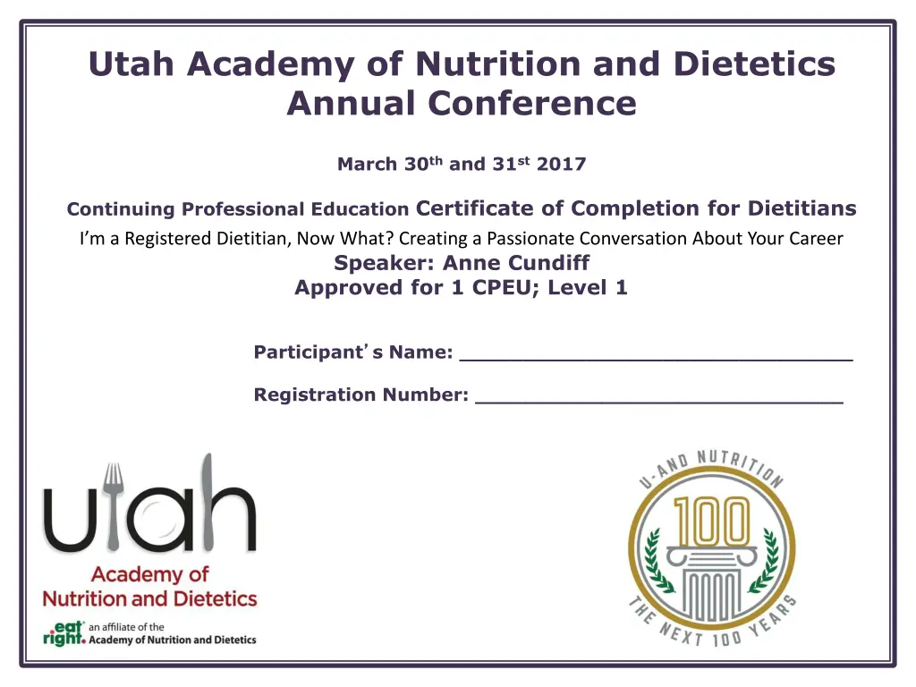 utah academy of nutrition and dietetics annual 11