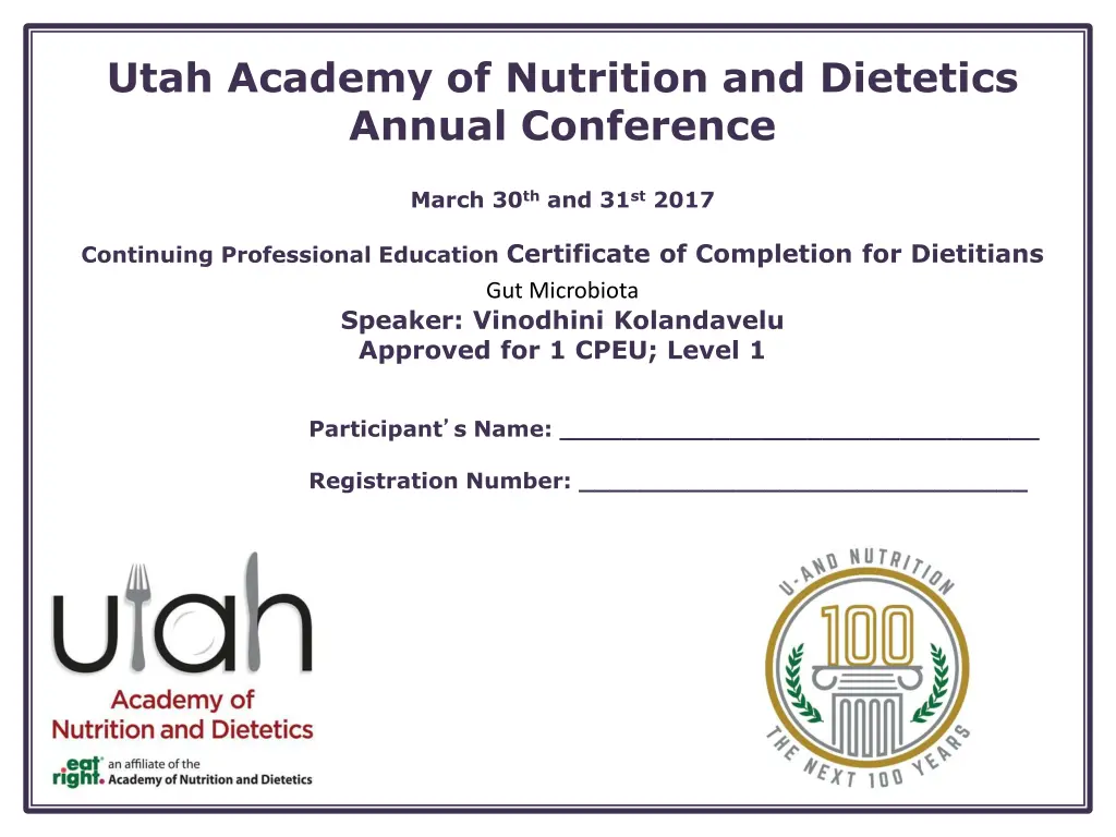 utah academy of nutrition and dietetics annual 19