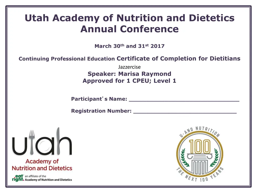 utah academy of nutrition and dietetics annual 21