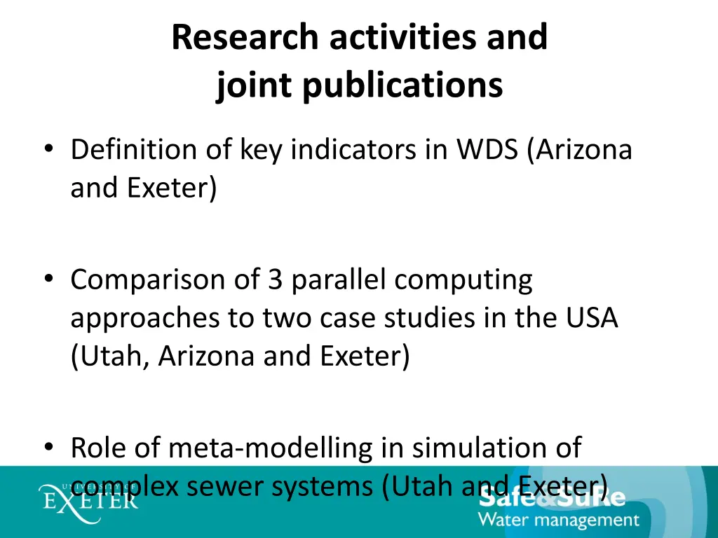 research activities and joint publications