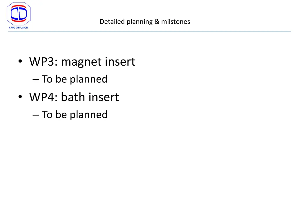 detailed planning milstones 2