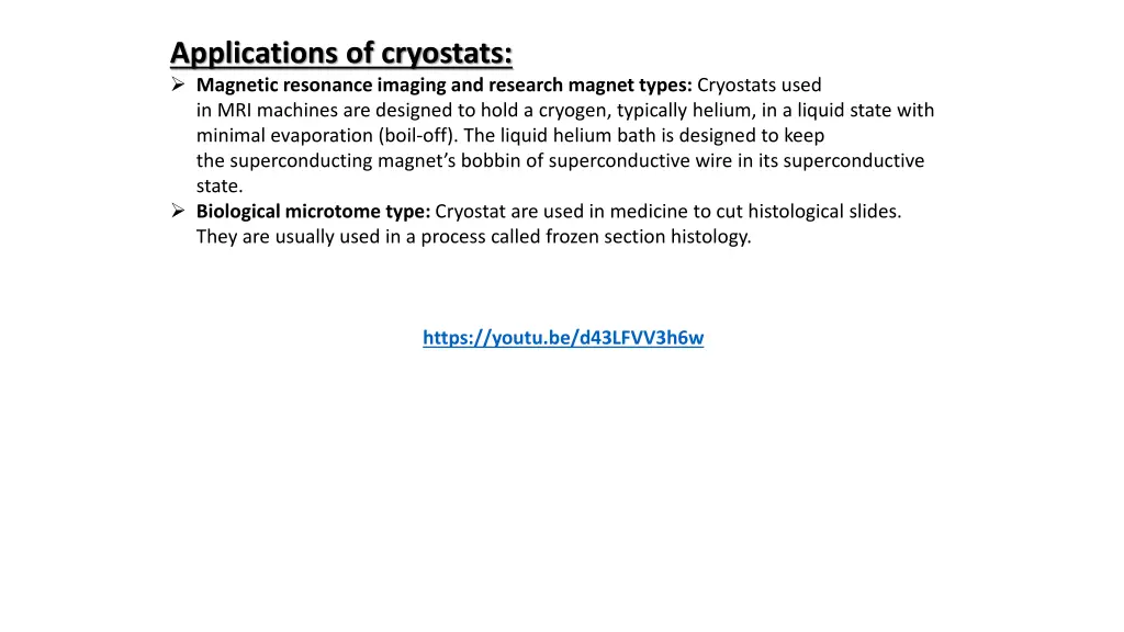 applications of cryostats magnetic resonance