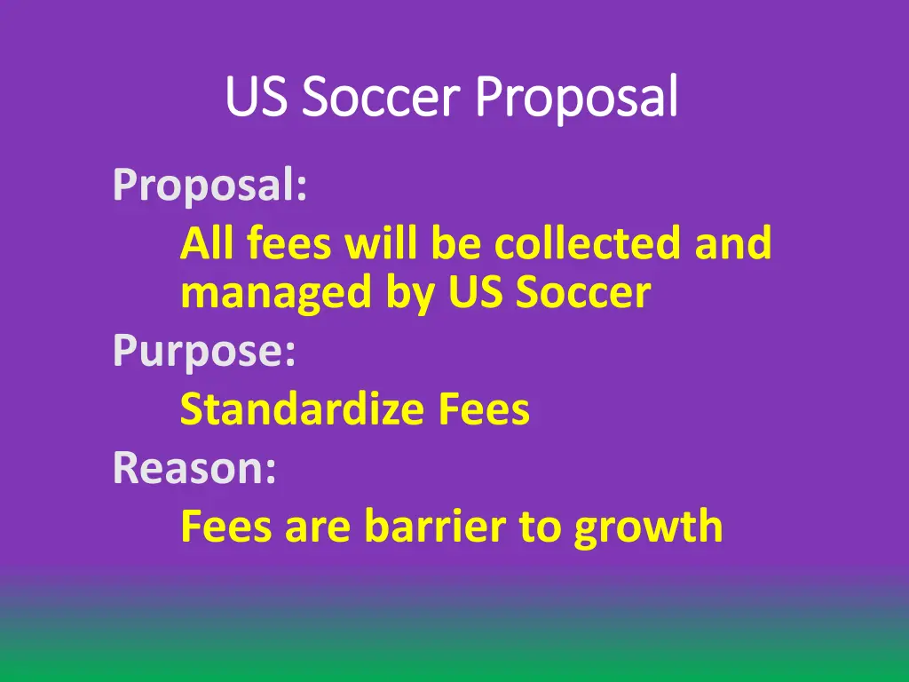 us soccer proposal us soccer proposal