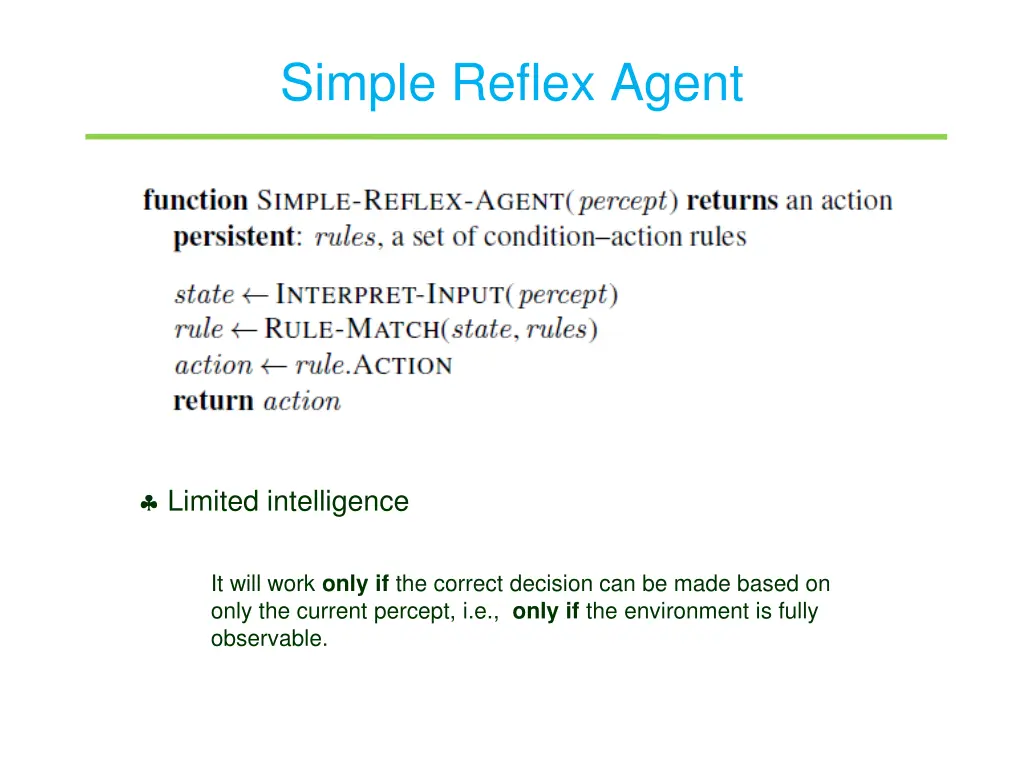 simple reflex agent 1