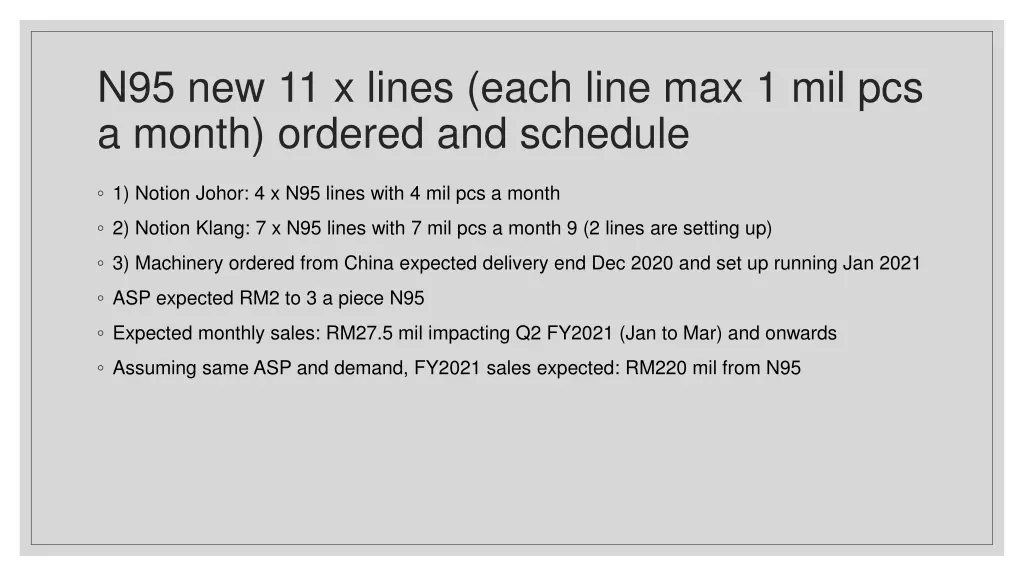 n95 new 11 x lines each line