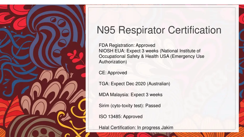 n95 respirator certification