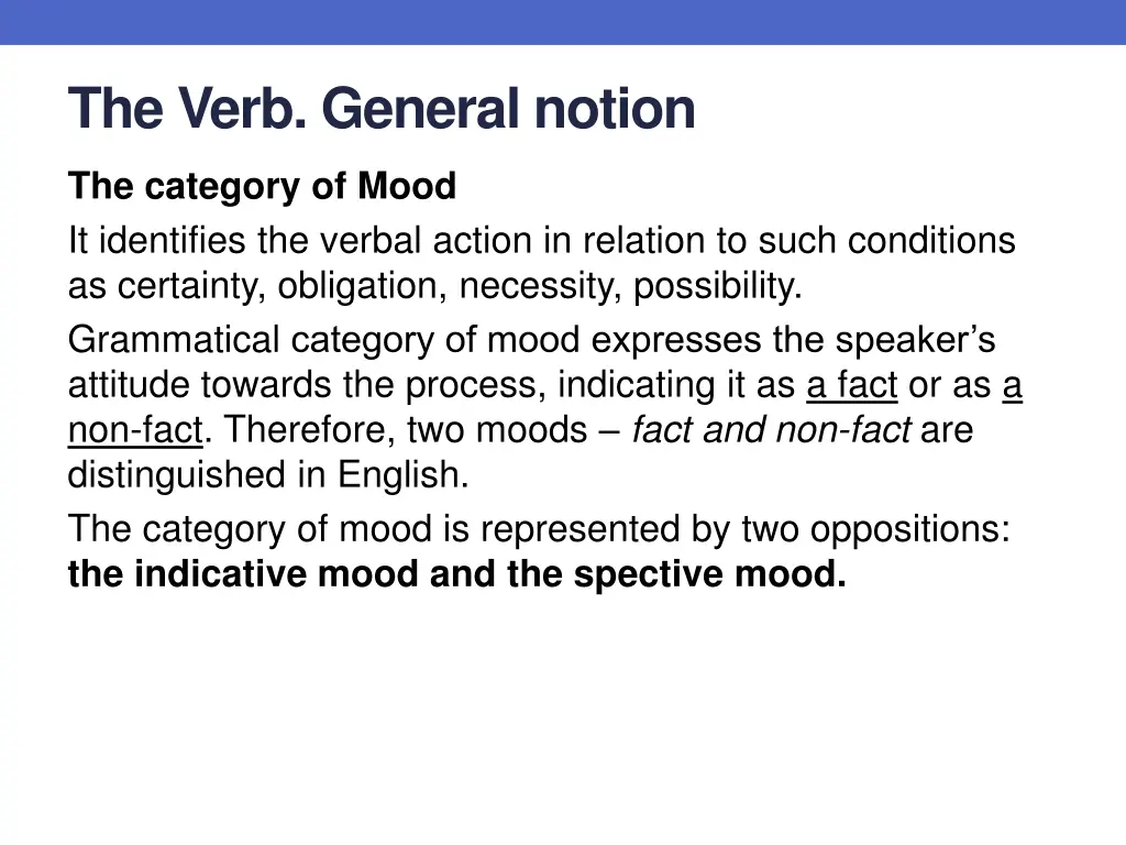 the verb general notion 2