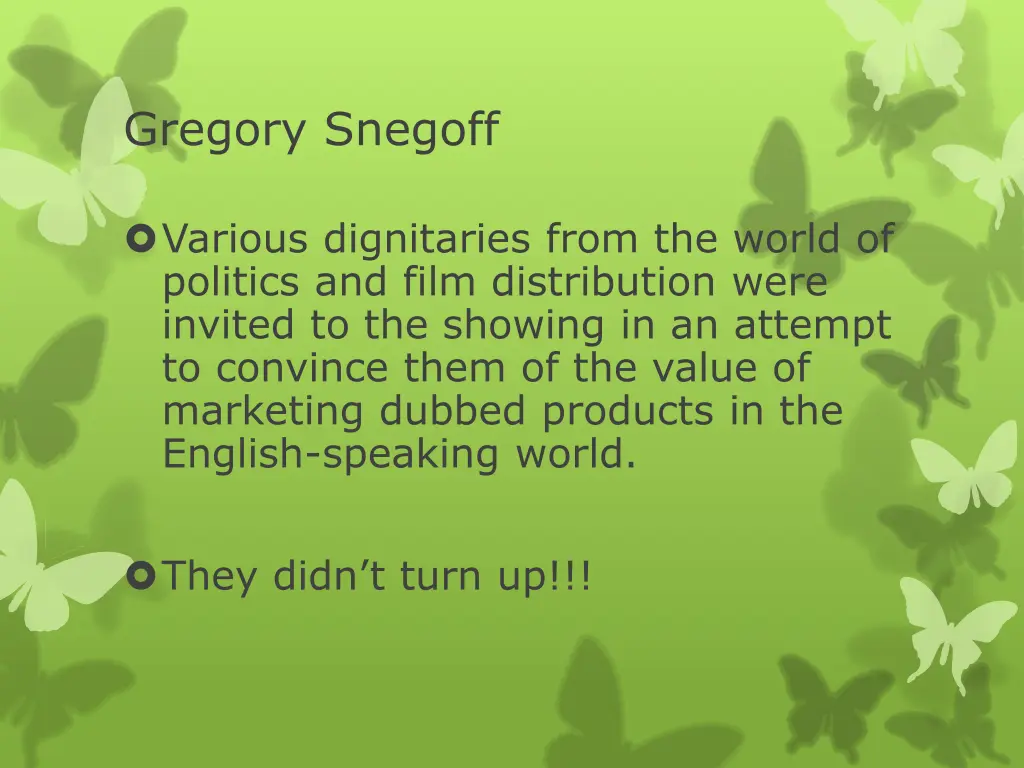 gregory snegoff