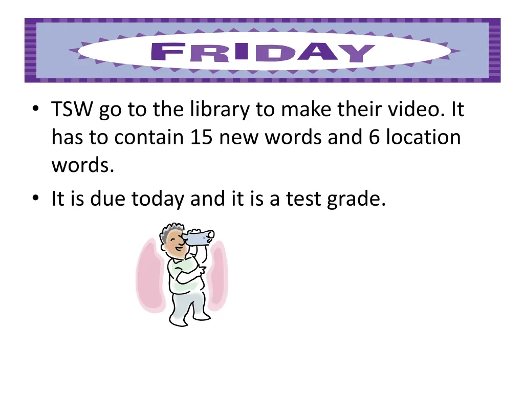 tsw go to the library to make their video