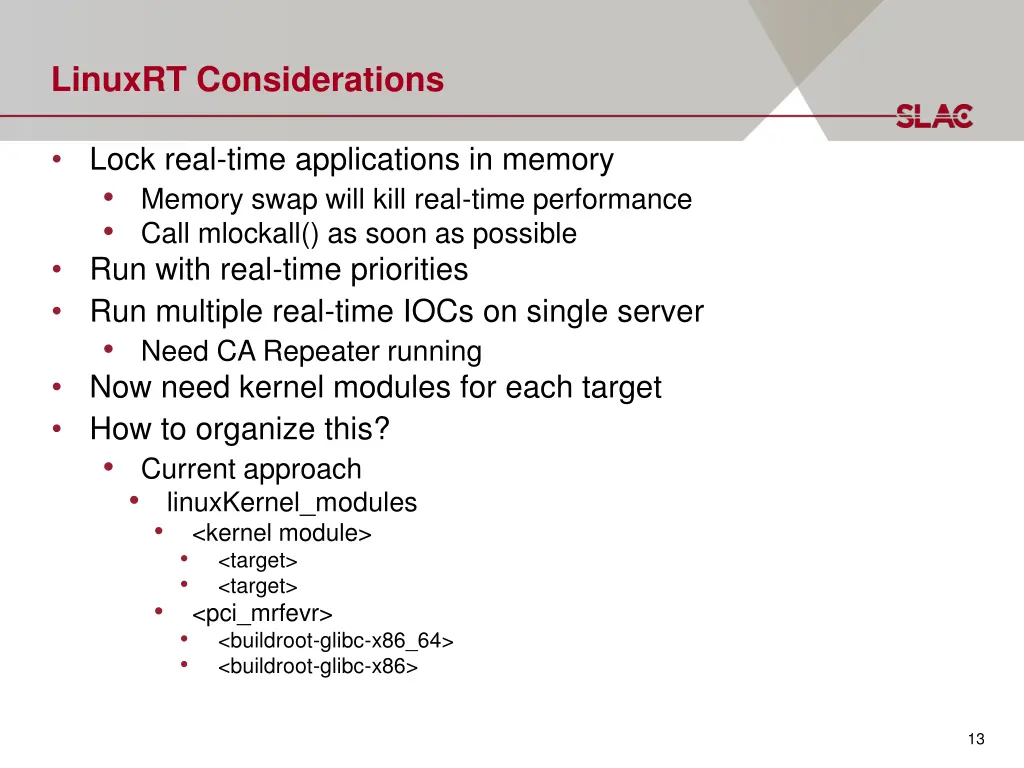 linuxrt considerations