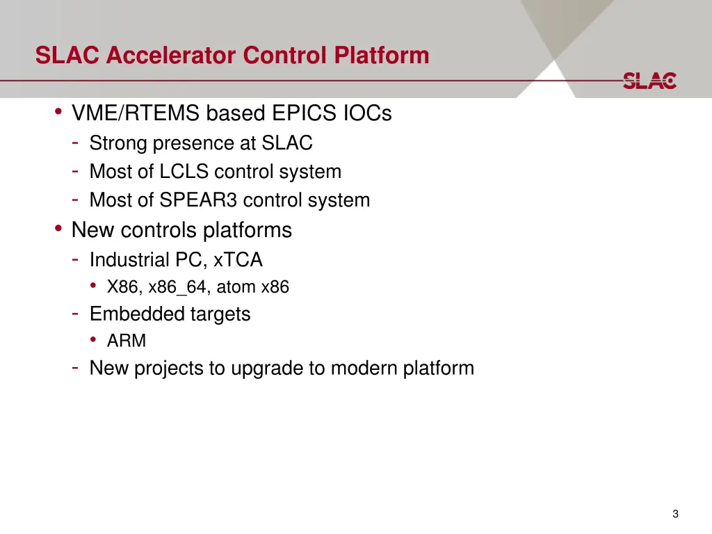 slac accelerator control platform