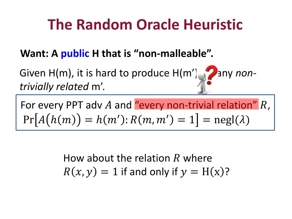 the random oracle heuristic