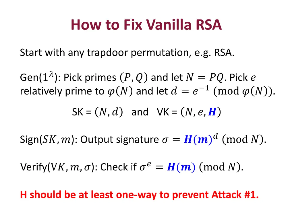 how to fix vanilla rsa 1