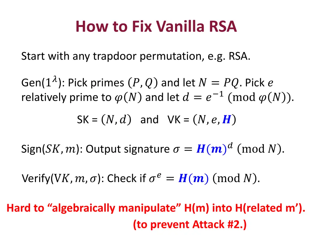 how to fix vanilla rsa 2