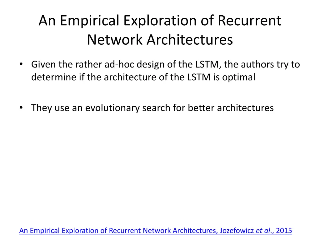 an empirical exploration of recurrent network