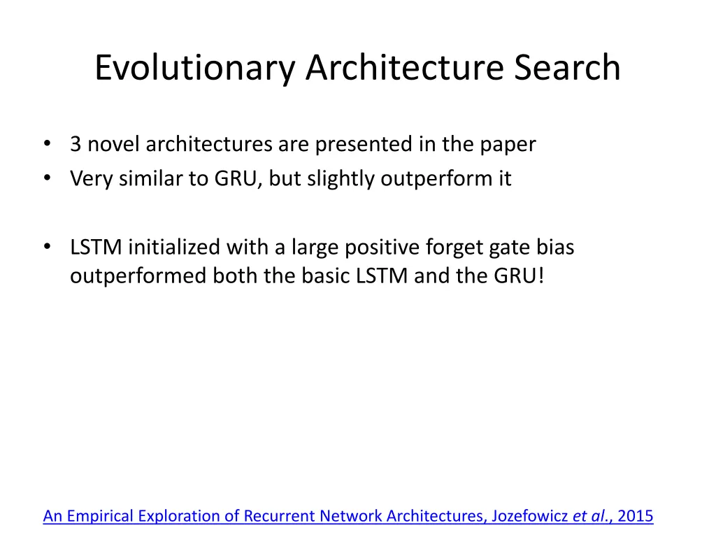 evolutionary architecture search 2