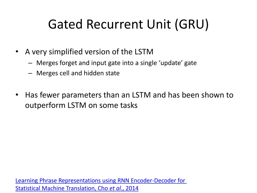 gated recurrent unit gru