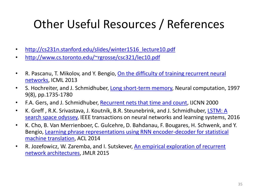 other useful resources references