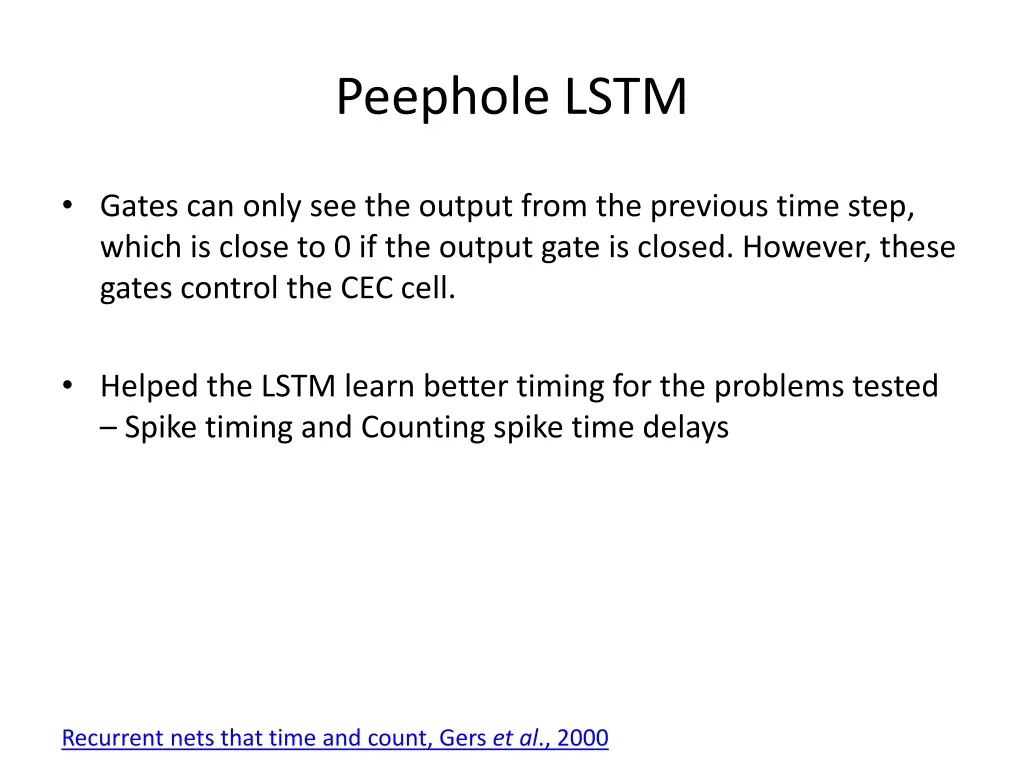 peephole lstm