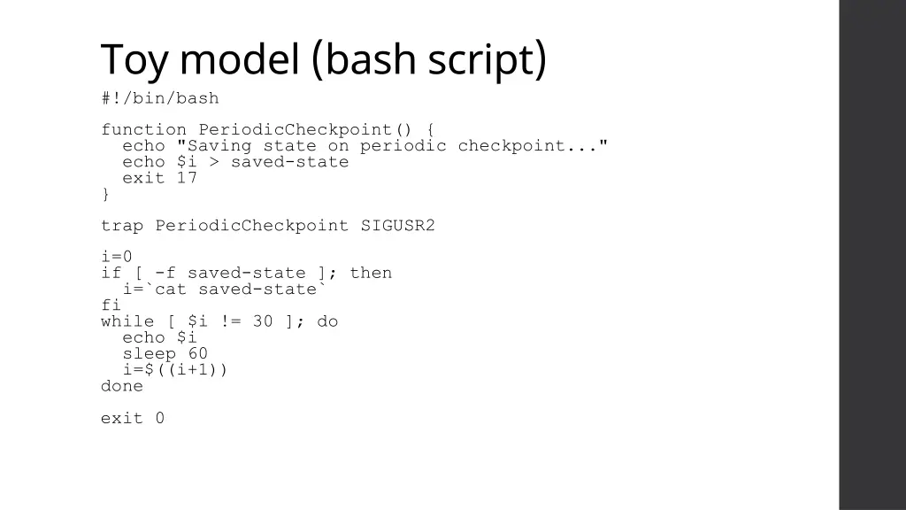 toy model bash script bin bash