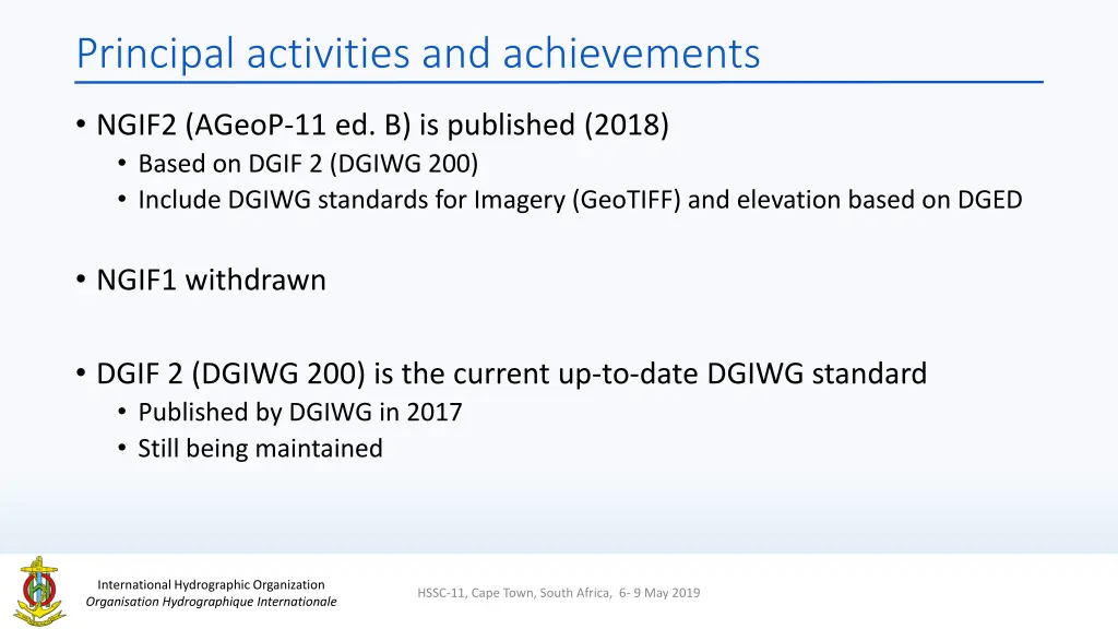 principal activities and achievements 2